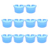 10 Pcs Bird Pigeon Semi-circular Hanging Water Feed Cups Feeder for Cage