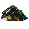 Christmas Pet Dog Detachable Triangle Collar Saliva Towel Green Tree L