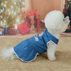 Halloween Pet Dog Dress Jeans Skirt Puppy Clothes Apparel Accessory  S