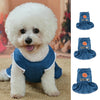 Halloween Pet Dog Dress Jeans Skirt Puppy Clothes Apparel Accessory  S