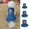 Halloween Pet Dog Dress Jeans Skirt Puppy Clothes Apparel Accessory  S