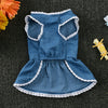 Halloween Pet Dog Dress Jeans Skirt Puppy Clothes Apparel Accessory  S