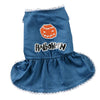 Halloween Pet Dog Dress Jeans Skirt Puppy Clothes Apparel Accessory  S