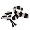 2PCS Pet Cat Dog Hat + Scarf Christmas Xmas Holiday Costume Apparel  Black S