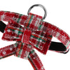 Adjustable Pet Dog Chest Strap Harness with Hauling Rope Set Snow Flake Red