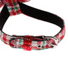 Adjustable Pet Dog Chest Strap Harness with Hauling Rope Set Snow Flake Red