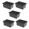 5 pcs Insect Reptile Spider Transport Breeding Cage Hatching Container Black