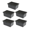 5 pcs Insect Reptile Spider Transport Breeding Cage Hatching Container Black