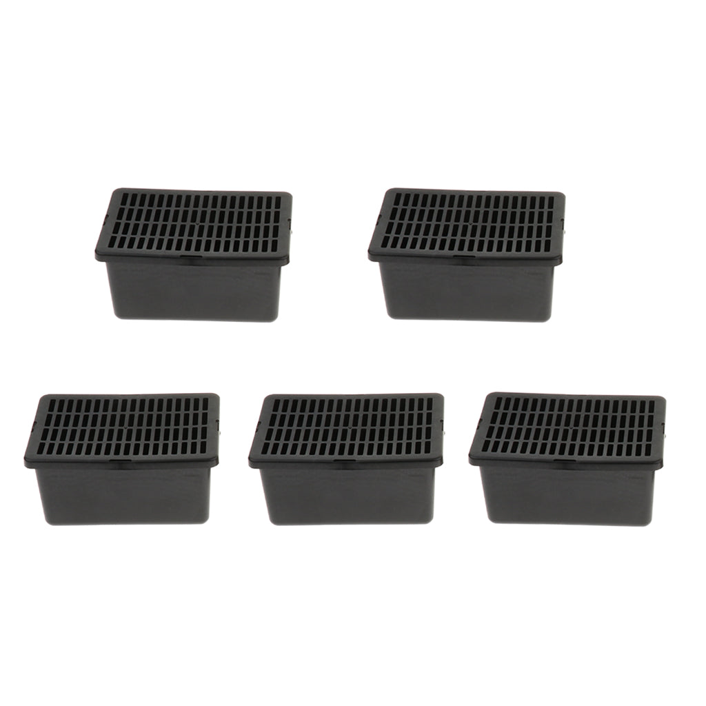 5 pcs Insect Reptile Spider Transport Breeding Cage Hatching Container Black