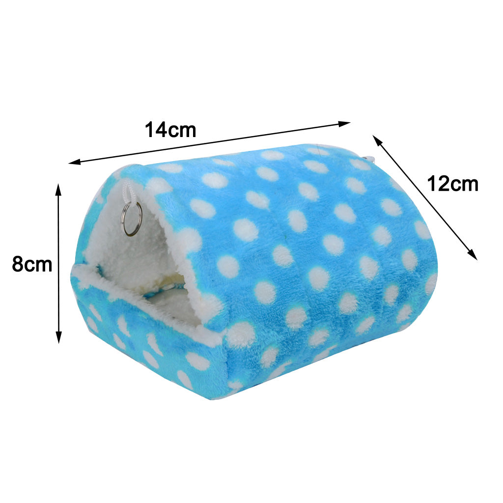 Pet Triangle Hammock Parrot Bird Small Animal House Warm Hut Nest Blue L