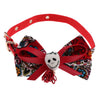 Pet Halloween Skull Collar Necklace and Harness Leash Traction Rope S