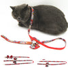 Pet Halloween Skull Collar Necklace and Harness Leash Traction Rope S