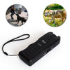 Plastic Indoor Outdoor Ultrasonic Pet Dog Bark Controller Repeller Black