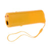 Ultrasonic LED Dog Repeller Trainer Dog Anti Bark Flashlight Type 2 Yellow