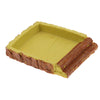 Tortoise Basin Reptile Food Water Dish Feeding Bowl Small square basin