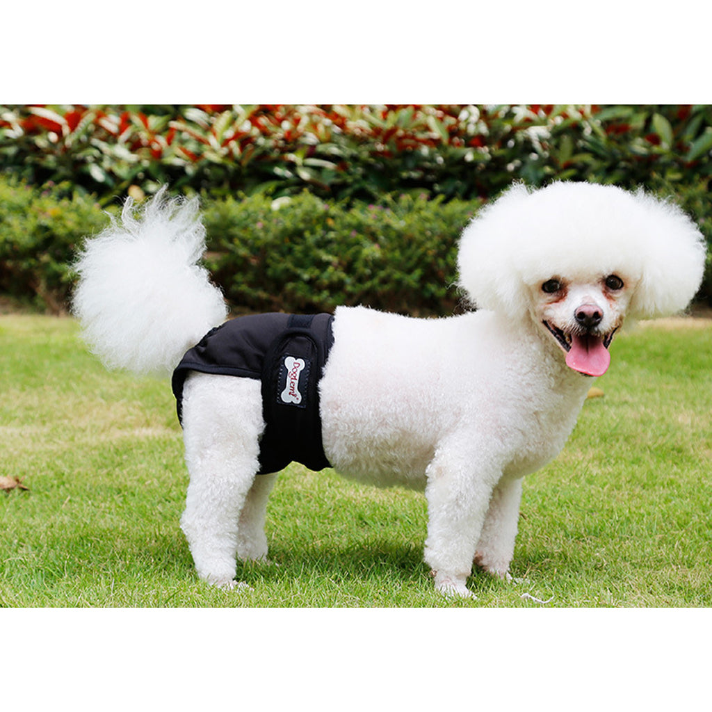 Reusable Dog Underwear Diaper Adjustable Sanitary Panties for Female L Beige