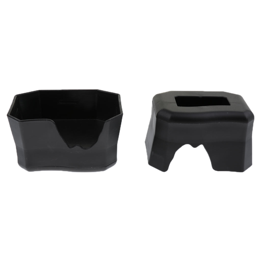 2Pcs Reptile Shelter Hiding Cave Food Bowl For Lizards Gecko Spider Frog Black