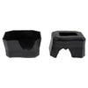 2Pcs Reptile Shelter Hiding Cave Food Bowl For Lizards Gecko Spider Frog Black