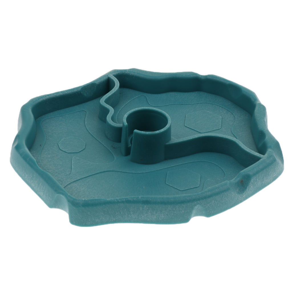 Automatic Reptile Tortoise Gecko Feeding Bowl Water Resin Dish Acid Blue