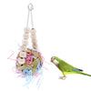 Parrot Bird Hanging Natural Grass Bite Chewing Toy Cage Decoration Dia.10cm