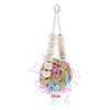 Parrot Bird Hanging Natural Grass Bite Chewing Toy Cage Decoration Dia.10cm