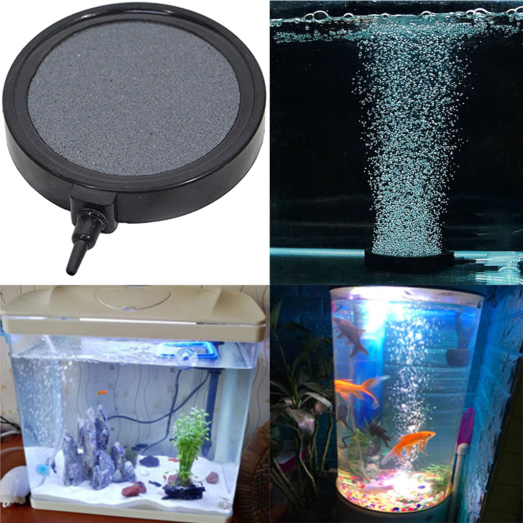 Aquarium Fish Tank Ponds Air Stone Hydroponic System Oxygen Air Disk Bubbler 10cm Dia