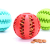 7cm Rubber Ball Chew Treat Cleaning Pet Dog Training Teeth Toy Red