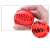 7cm Rubber Ball Chew Treat Cleaning Pet Dog Training Teeth Toy Red