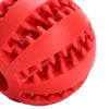 7cm Rubber Ball Chew Treat Cleaning Pet Dog Training Teeth Toy Red