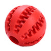 7cm Rubber Ball Chew Treat Cleaning Pet Dog Training Teeth Toy Red