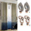 2xPeacock Tail Window Curtain Pole End Drape Rod Finals Head Dia.28mm-Copper