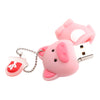 Piggy Pig Shaped Keychain Flash Drive Storage Memory Stick USB 2.0 U-Disk 64GB