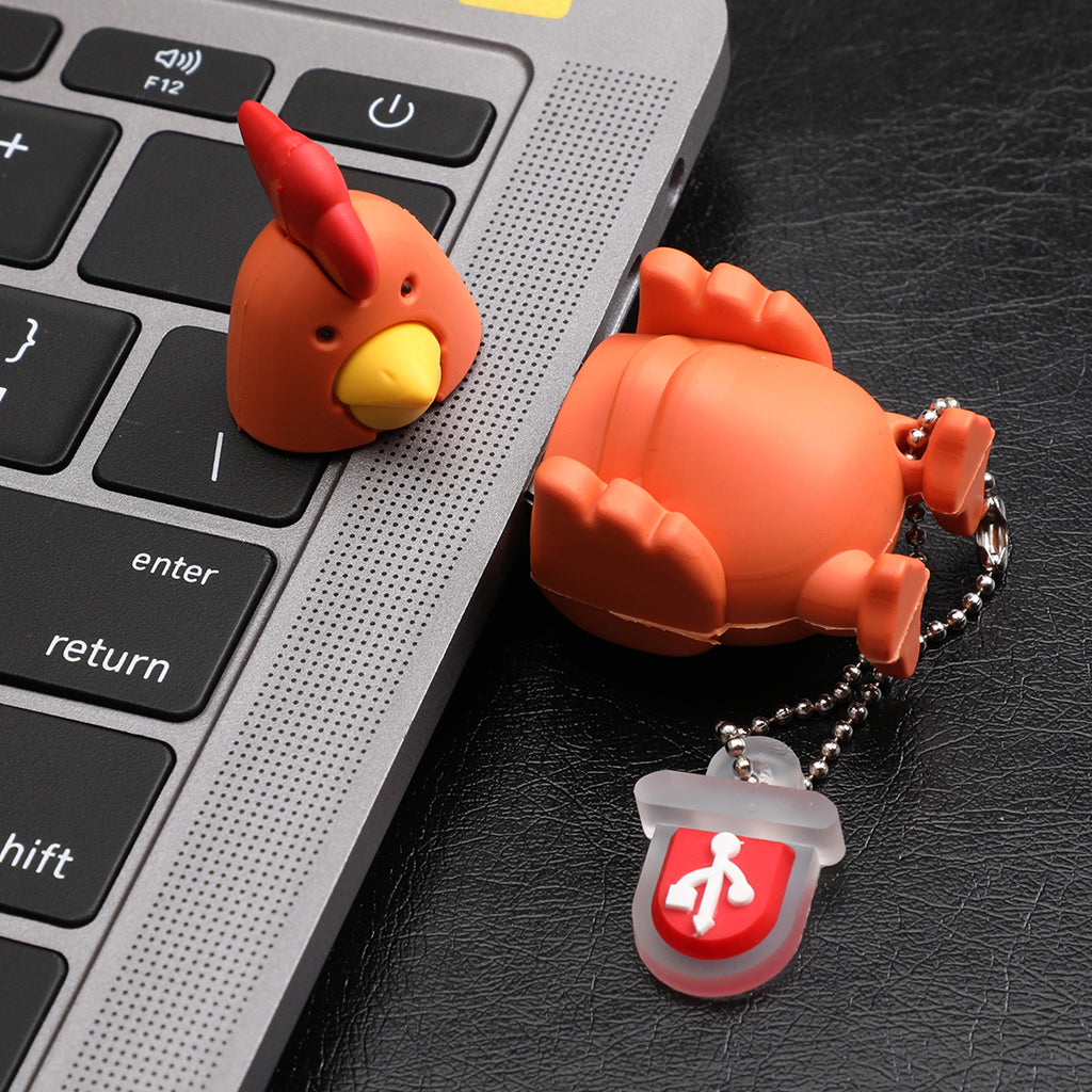 Cute Cartoon Chicken Shaped Flash Drive Storage Memory Stick USB 2.0 U-Disk 64GB