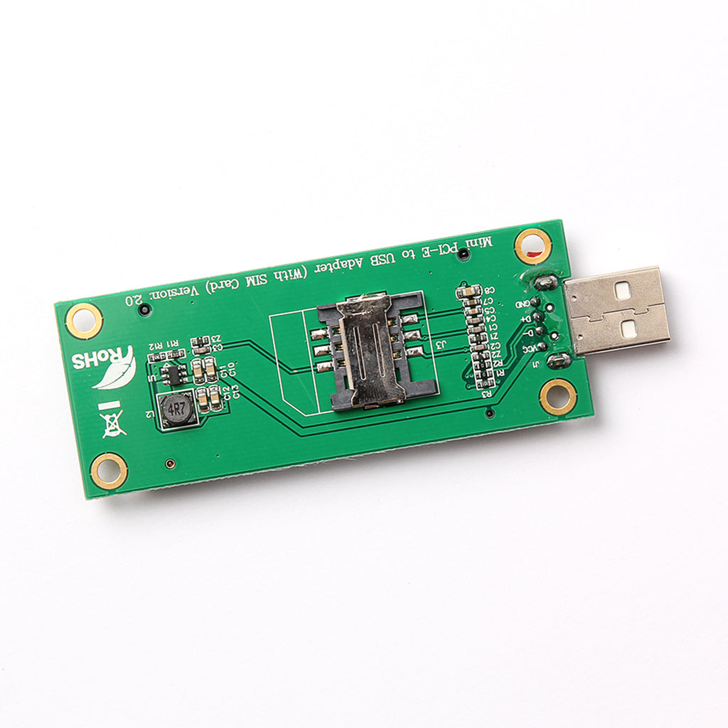 Mini PCIe WWAN Card to USB Adapter with SIM Slot for 3G / 4G Module Tester