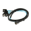 MiniSAS HD(SFF-8643) to 7Pin SATA Cable Patch Cord for Hard Drive Disk 0.75M