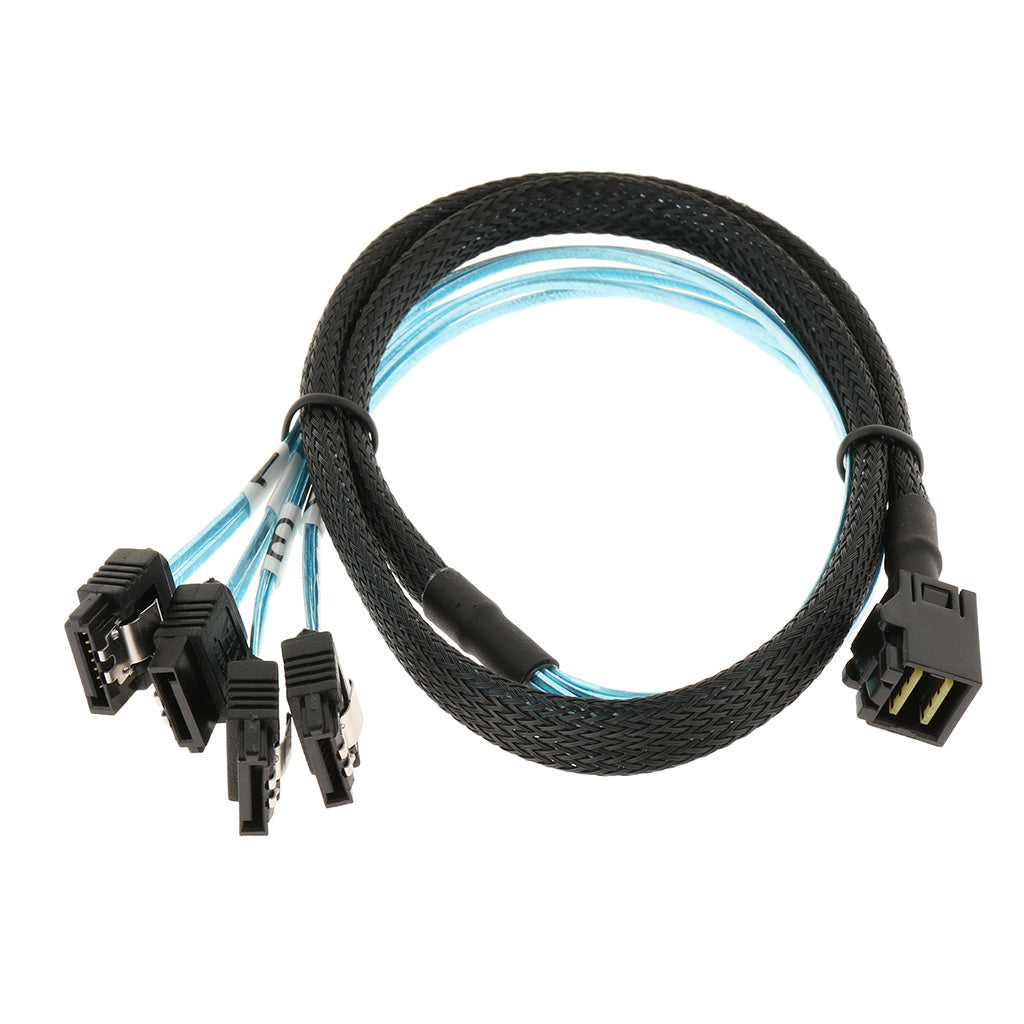 MiniSAS HD(SFF-8643) to 7Pin SATA Cable Patch Cord for Hard Drive Disk 0.75M