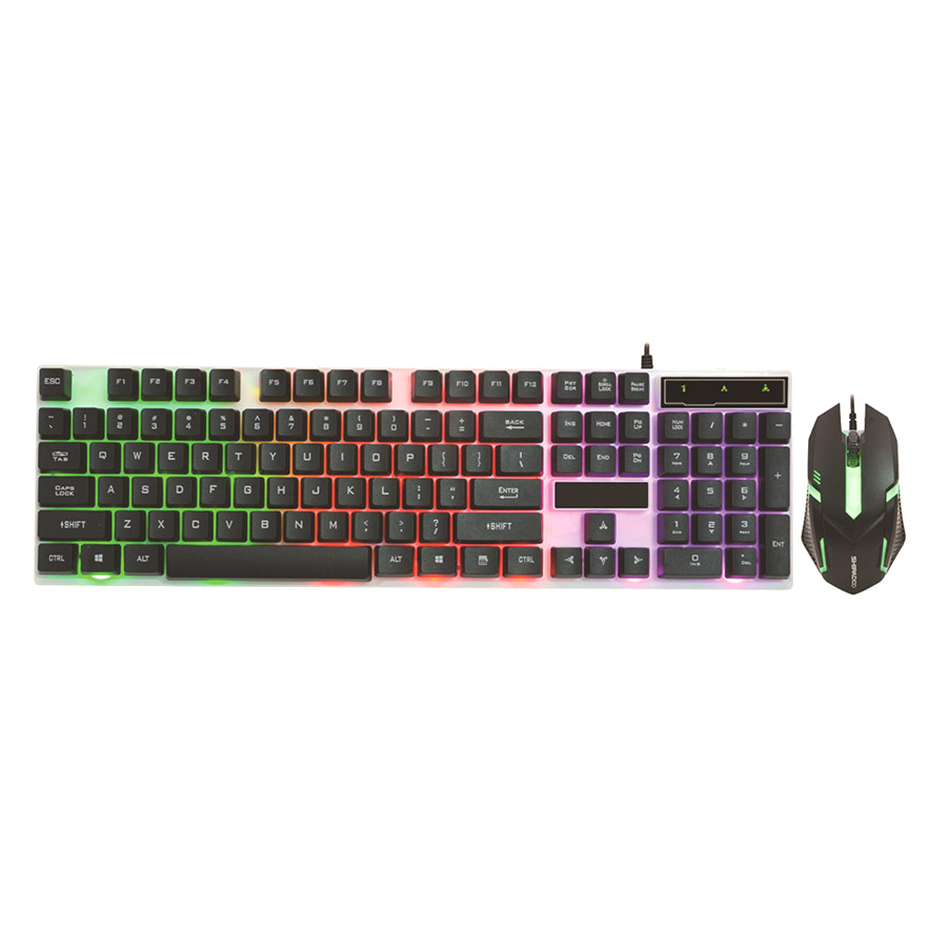 Desktop USB Wired Keyboard & Mouse Bundles Set RGB Back Light