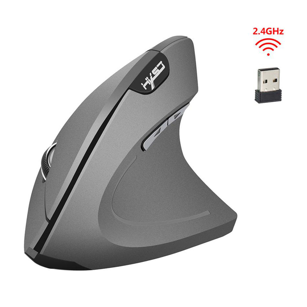 2.4G Ergonomic Optical Wireless Mouse 800/1600/2400 DPI Healthy Mice Gray