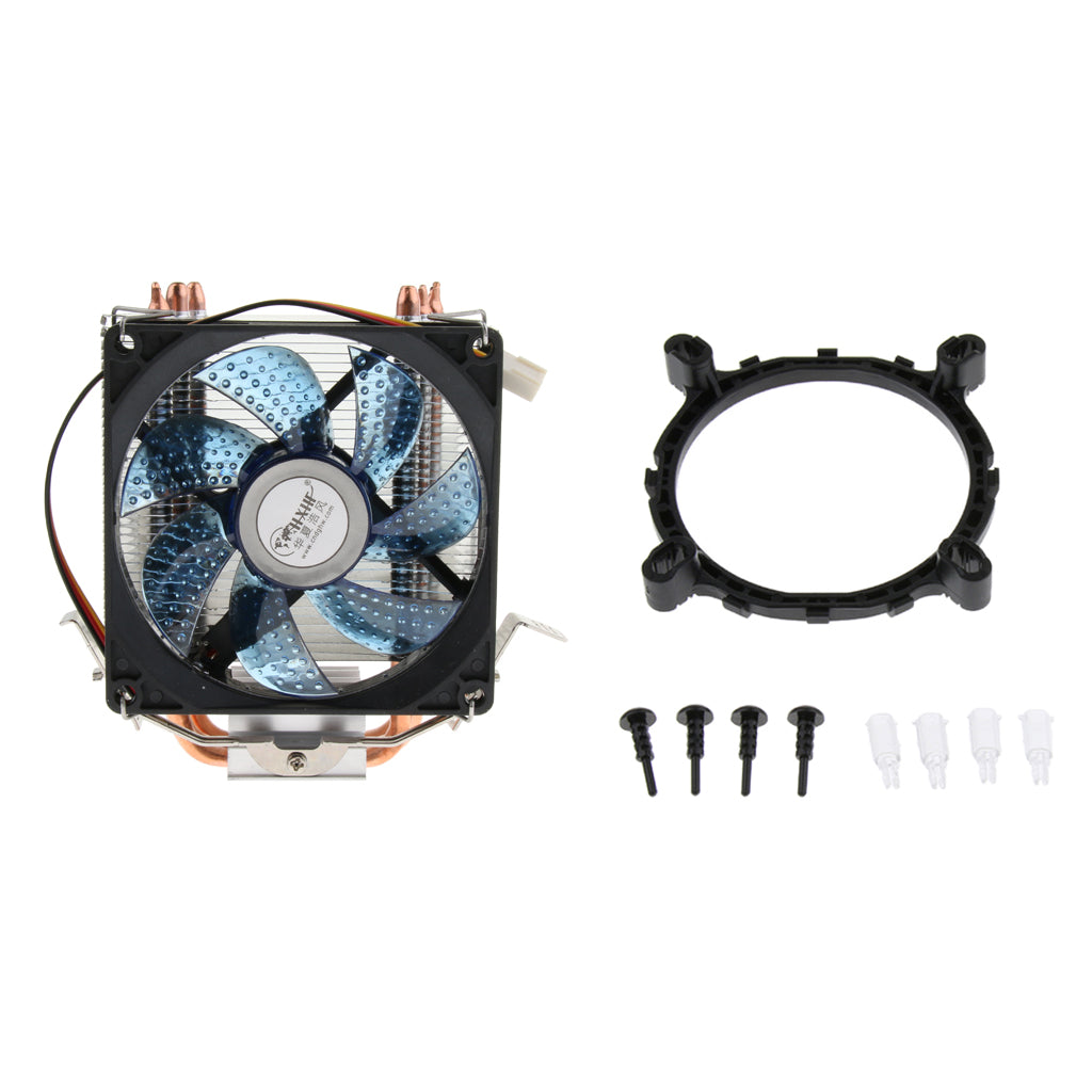 Aluminum CPU Cooler Cooling Fan Radiator Heatsink 3 Pipes for Intel AMD LGA