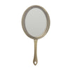 7'' Oval Handheld Makeup Cosmetic Mirror Travel Compact Mirror Bronze