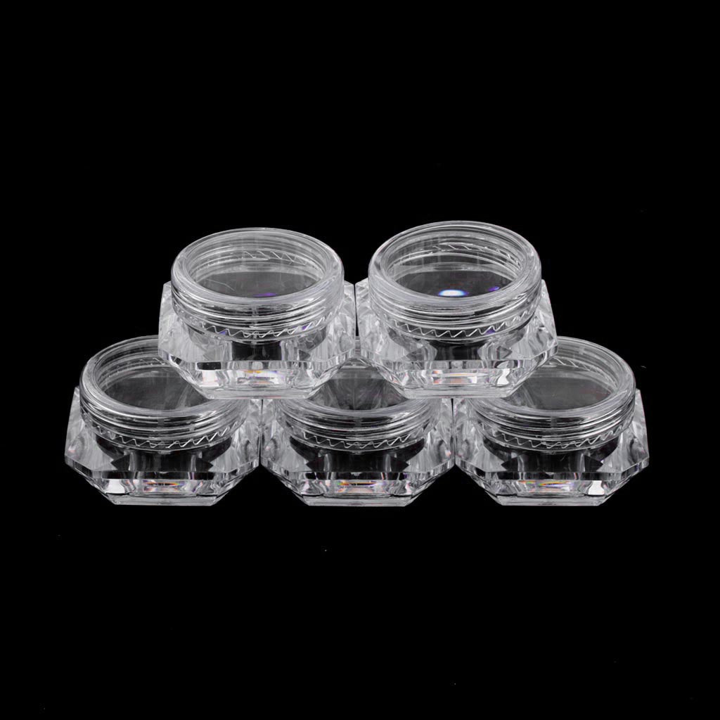 30 Pieces 5g Plastic Pot Jars Lotion Cream Sample Empty Container Clear