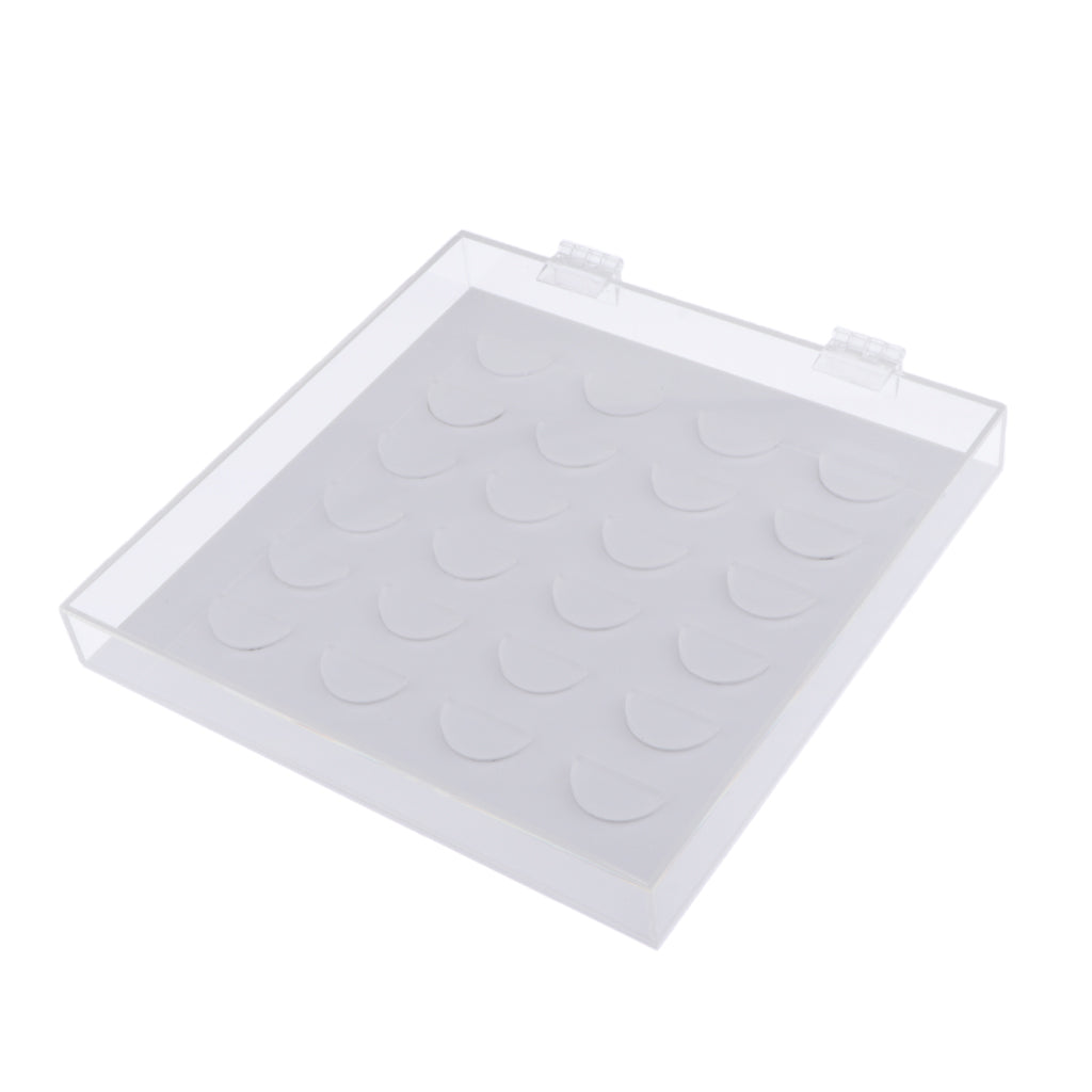 Clear Acrylic False Eyelash Storage Box Case Organizer Eyelash Holder Case