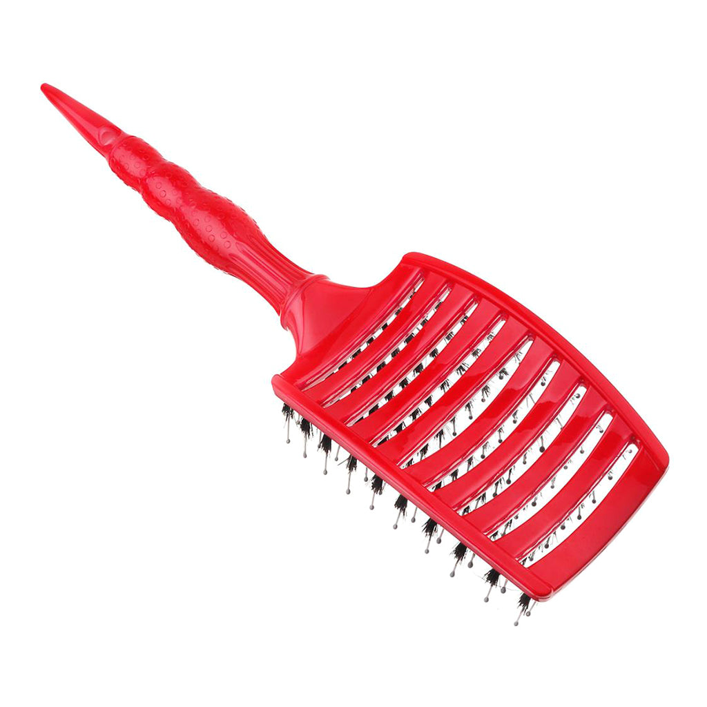 Large Curved Vent Hairbrush Comb for Detangling Blow Drying Scalp Massage Red