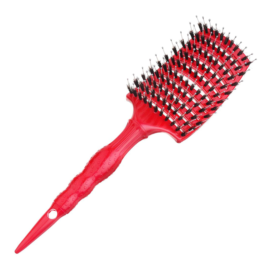 Large Curved Vent Hairbrush Comb for Detangling Blow Drying Scalp Massage Red