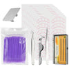 115X False Eyelashes Extension Practice Exercise Set Training Kit Purple