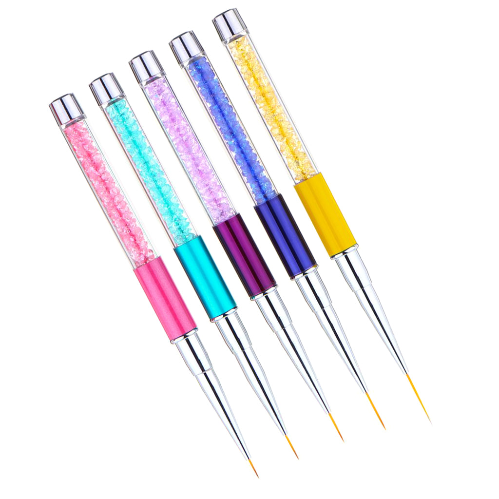 5x Salon DIY Nail Art Liner Brush UV Gel Polish Painting Drawing Design Pens