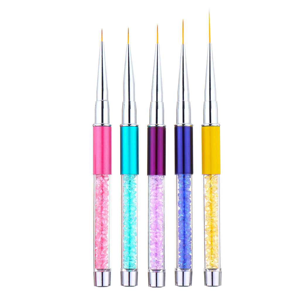 5x Salon DIY Nail Art Liner Brush UV Gel Polish Painting Drawing Design Pens