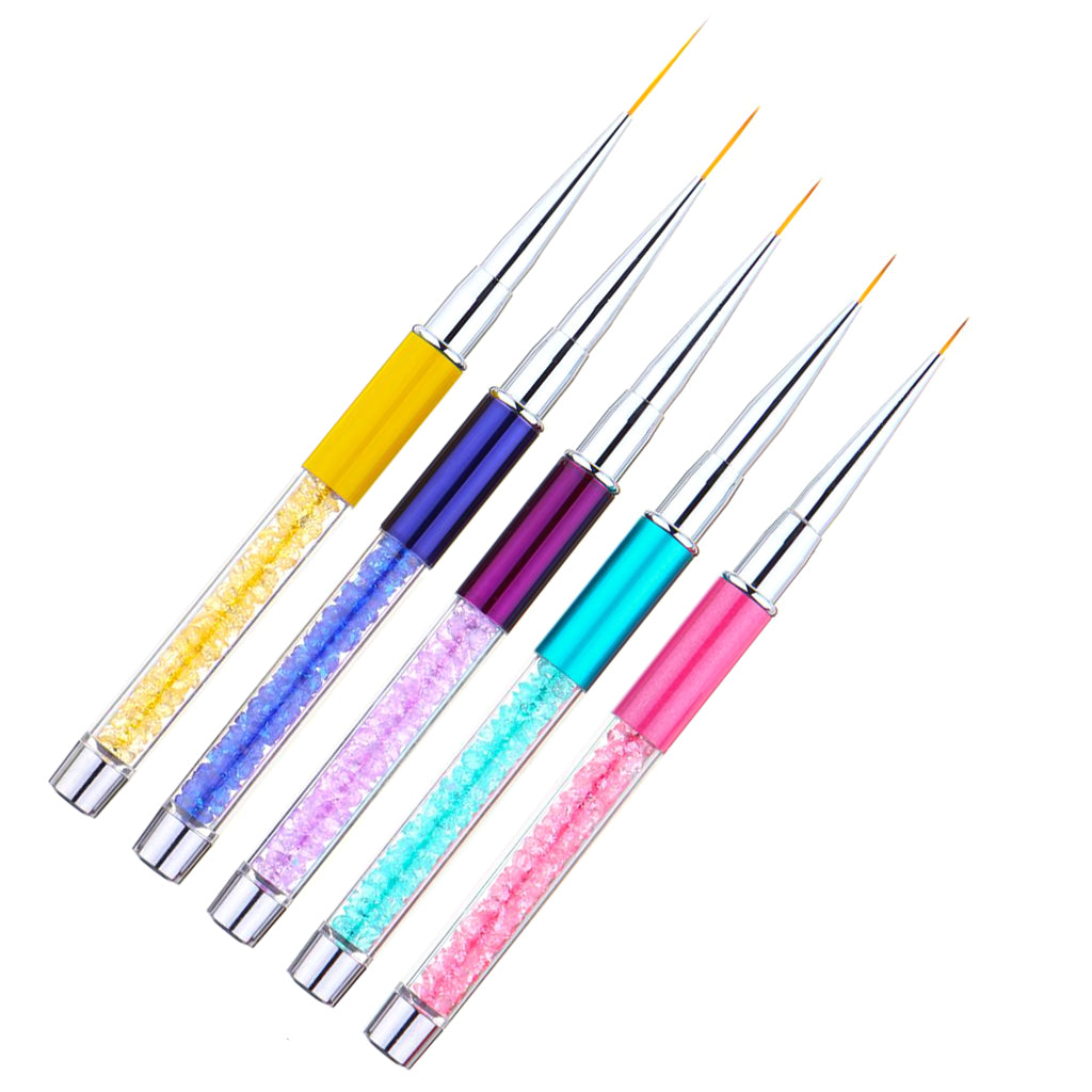 5x Salon DIY Nail Art Liner Brush UV Gel Polish Painting Drawing Design Pens