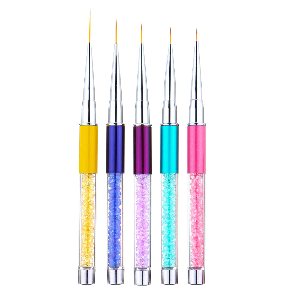 5x Salon DIY Nail Art Liner Brush UV Gel Polish Painting Drawing Design Pens