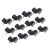 12Pcs Plastic Hot Roller Super Clips Hair Curler Claw Clamps for Women Black